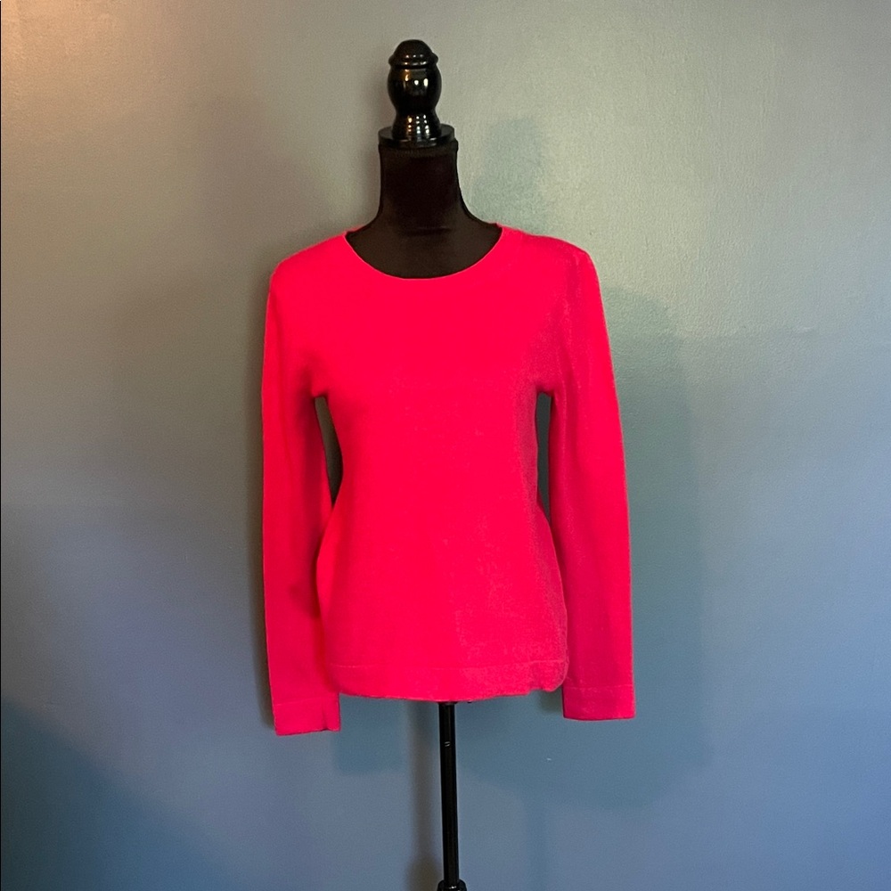 J. Crew Vibrant Pink Long Sleeve Sweater